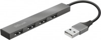 Кардридер / USB-хаб Trust Halyx Aluminium 4-Port Mini 