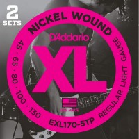 Струни DAddario XL Nickel Wound Bass 5-String 45-130 2 Sets 