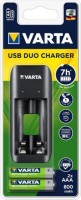 Фото - Зарядка для акумуляторної батарейки Varta Value USB Duo Charger + 2xAAA 800 mAh 