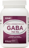 Фото - Амінокислоти GNC GABA 750 mg 90 cap 