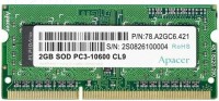 Фото - Оперативна пам'ять Apacer DDR3 SO-DIMM 1x2Gb AS02GFA06C7QBGC
