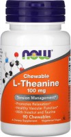 Амінокислоти Now Chewable L-Theanine 100 mg 90 tab 
