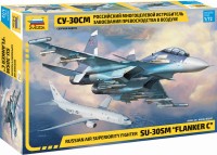 Фото - Збірна модель Zvezda Russian Air Superiority Fighter SU-30SM Flanker C (1:72) 