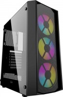 Zdjęcia - Obudowa Powercase Rhombus X3 Mesh LED czarny