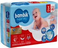 Zdjęcia - Pielucha Bambik Super Dry Diapers 3 / 45 pcs 