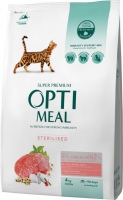 Корм для кішок Optimeal Adult Sterilised with Beef  4 kg