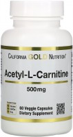 Zdjęcia - Spalacz tłuszczu California Gold Nutrition Acetyl-L-Carnitine 500 mg 60 cap 60 szt.