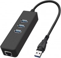 Zdjęcia - Czytnik kart pamięci / hub USB Dynamode USB3.0-Type-A-RJ45-HUB3 