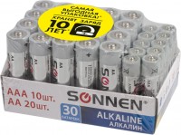 Фото - Акумулятор / батарейка SONNEN Alkaline 20xAA + Alkaline 10xAAA 