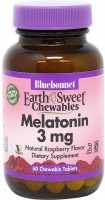 Zdjęcia - Aminokwasy Bluebonnet Nutrition Earth Sweet Chewables Melatonin 3 mg 60 tab 