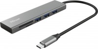 Кардридер / USB-хаб Trust Halyx Fast USB-C Hub & Card Reader 