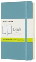 Zdjęcia - Notatnik Moleskine Plain Notebook Pocket Soft Ocean Blue 