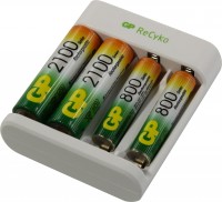 Zdjęcia - Ładowarka do akumulatorów GP E411 + 2xAA 2100 mAh + 2xAAA 800 mAh 