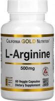 Zdjęcia - Aminokwasy California Gold Nutrition L-Arginine 60 cap 