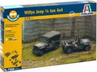 Фото - Збірна модель ITALERI Willys Jeep 1/4 Ton 4x4 (1:72) 