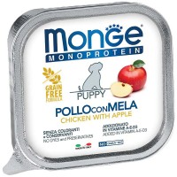 Karm dla psów Monge Monoprotein Fruits Pate Puppy Chicken/Apple 0.15 kg 