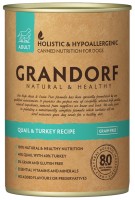 Karm dla psów Grandorf Adult Canned with Quail/Turkey 0.4 kg 
