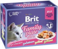 Корм для кішок Brit Premium Pouch Family Plate Jelly 12 pcs 