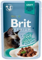 Фото - Корм для кішок Brit Premium Pouch Beef Fillets 