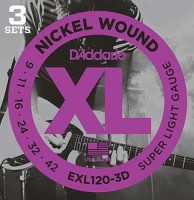 Струни DAddario XL Nickel Wound 9-42 (3-Pack) 