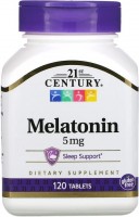 Фото - Амінокислоти 21st Century Melatonin 5 mg 120 tab 