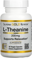 Фото - Амінокислоти California Gold Nutrition L-Theanine 200 mg 60 cap 