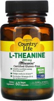 Фото - Амінокислоти Country Life L-Theanine 200 mg 60 cap 