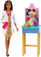 Lalka Barbie Pediatrician Playset Brunette GTN52 
