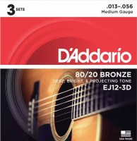 Струни DAddario 80/20 Bronze 3D 13-56 