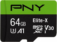 Фото - Карта пам'яті PNY Elite-X microSDXC Class 10 U3 V30 64 ГБ