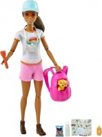 Лялька Barbie Hiking Doll Brunette with Puppy GRN66 