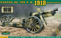 Zdjęcia - Model do sklejania (modelarstwo) Ace Cannon de 155 C m. 1918 (wooden wheels) (1:72) 