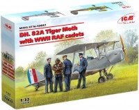 Фото - Збірна модель ICM DH. 82A Tiger Moth with WWII RAF Cadets (1:35) 