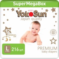 Фото - Підгузки Yokosun Premium Diapers L / 216 pcs 