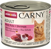 Zdjęcia - Karma dla kotów Animonda Adult Carny Beef/Turkey/Shrimps  200 g
