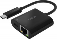 Кардридер / USB-хаб Belkin USB-C to Ethernet + Charge Adapter 