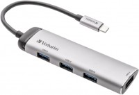 Кардридер / USB-хаб Verbatim USB-C Multiport Hub Four port USB 3.2 Gen 1 