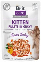 Фото - Корм для кішок Brit Care Kitten Fillets in Gravy Tender Turkey 85 g 