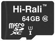 Фото - Карта пам'яті Hi-Rali microSDXC class 10 UHS-I 64 ГБ
