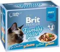 Zdjęcia - Karma dla kotów Brit Premium Pouch Family Plate Gravy 12 pcs 
