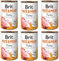 Karm dla psów Brit Pate&Meat Turkey 6 szt. 0.8 kg