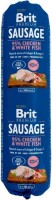 Корм для собак Brit Premium Sausage Chicken/White Fish 800 g 