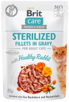 Karma dla kotów Brit Care Sterilized Fillets in Gravy Rabbit 85 g 