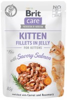 Zdjęcia - Karma dla kotów Brit Care Kitten Fillets in Jelly with Savory Salmon 85 g 