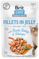 Корм для кішок Brit Care Fillets in Jelly with Tender Turkey/Shrimps 85 g 