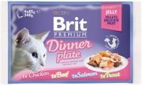 Корм для кішок Brit Premium Dinner Plate Jelly Pouch 4 pcs 