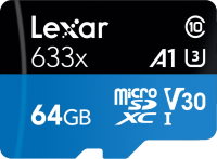 Карта пам'яті Lexar High-Performance 633x microSDXC + SD adapter 256 ГБ