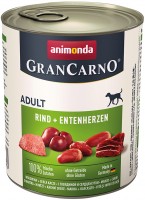Корм для собак Animonda GranCarno Original Adult Beef/Duck Heart 800 g 1 шт
