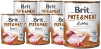 Zdjęcia - Karm dla psów Brit Pate&Meat Rabbit 6 szt. 0.8 kg