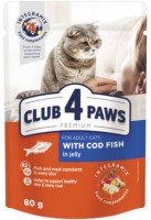 Karma dla kotów Club 4 Paws Adult Cod Fish in Jelly  24 pcs